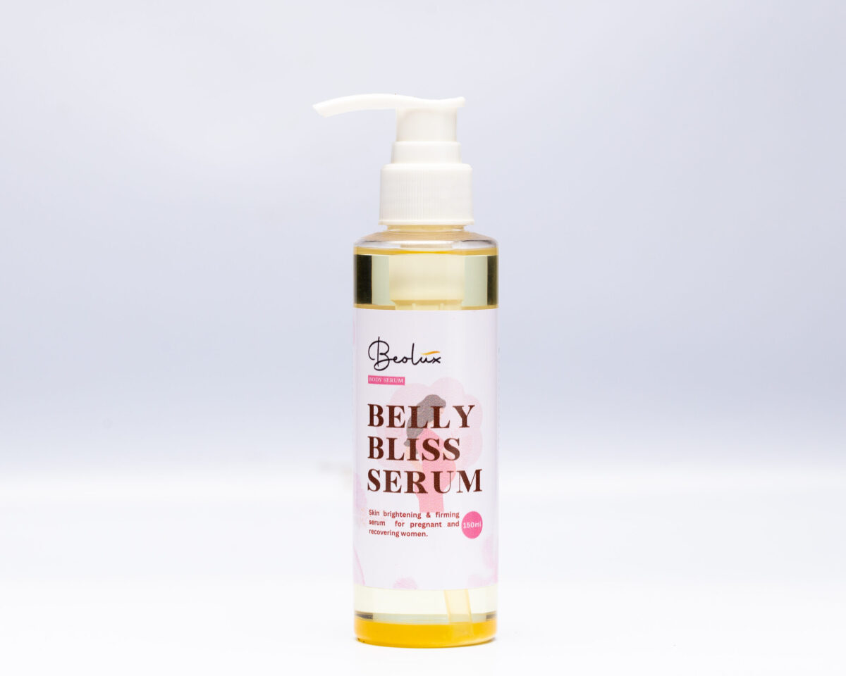 “Belly Bliss Serum for pregnancy-safe skin brightening and firming”